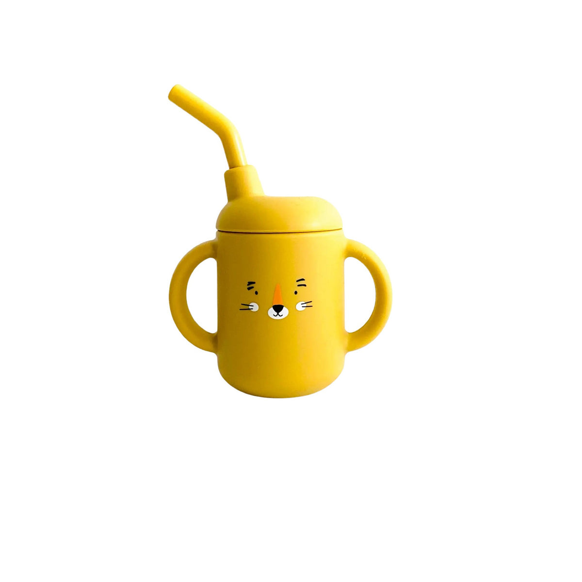 Silicone Animal Face Cups with Straws