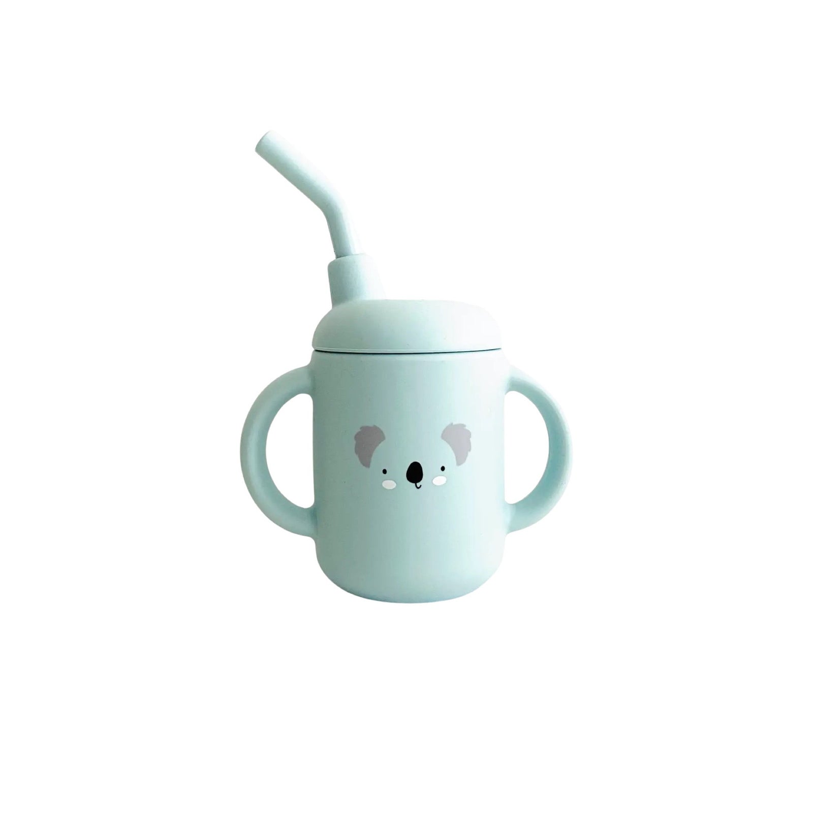 Silicone Animal Face Cups with Straws