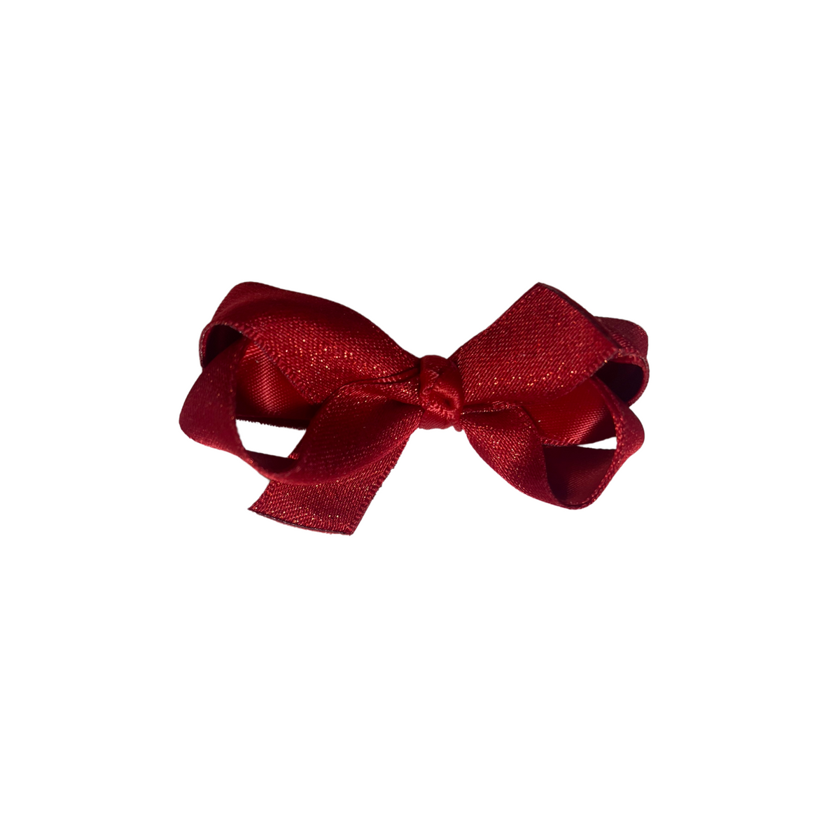 Tiny Glitter Satin Overlay Bow