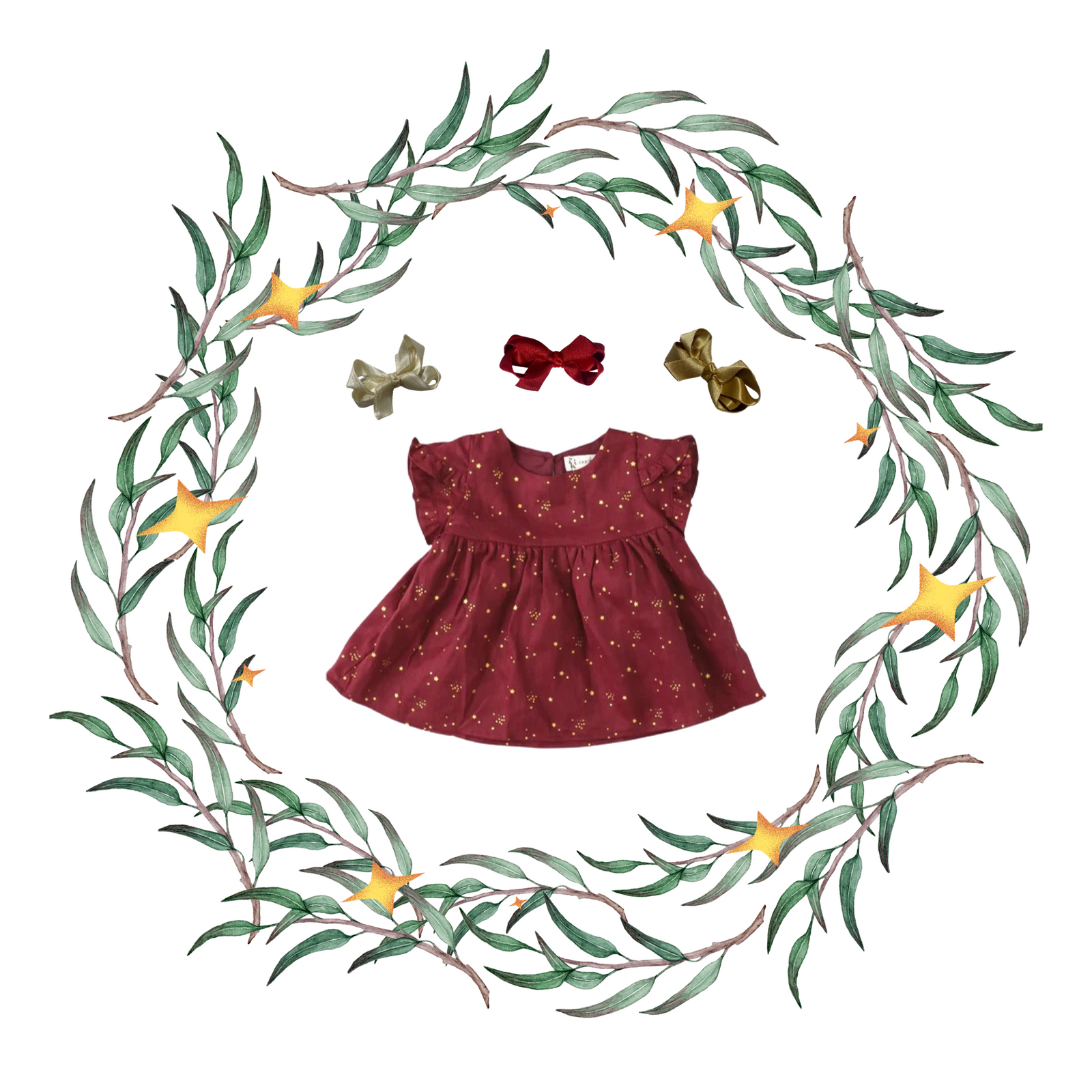 Tiny Glitter Satin Overlay Bow