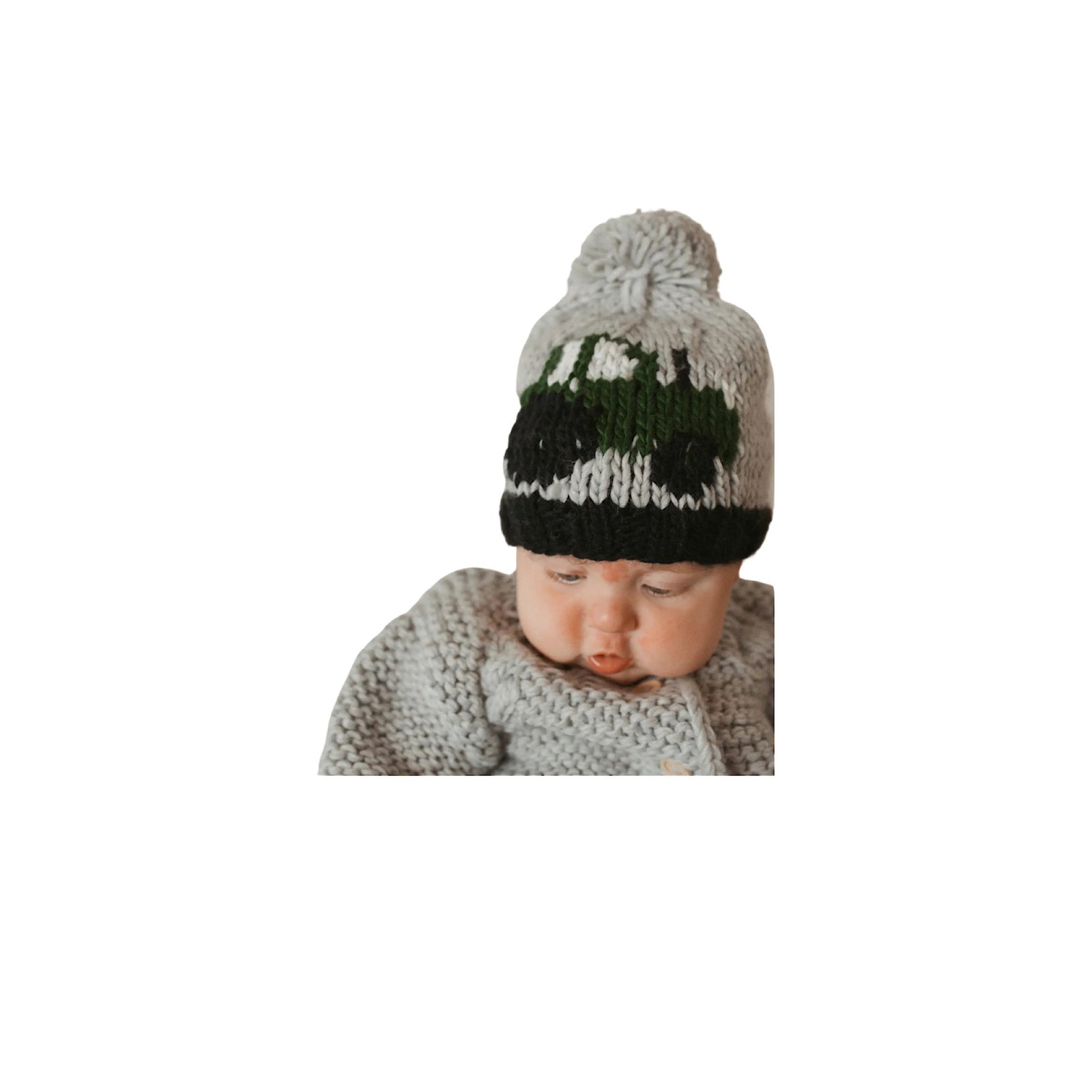 Tractor Hand Knit Beanie Hat