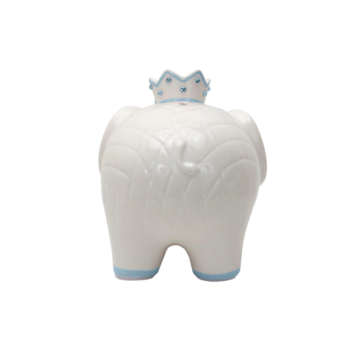 White and Blue Coco Elephant Piggy Bank