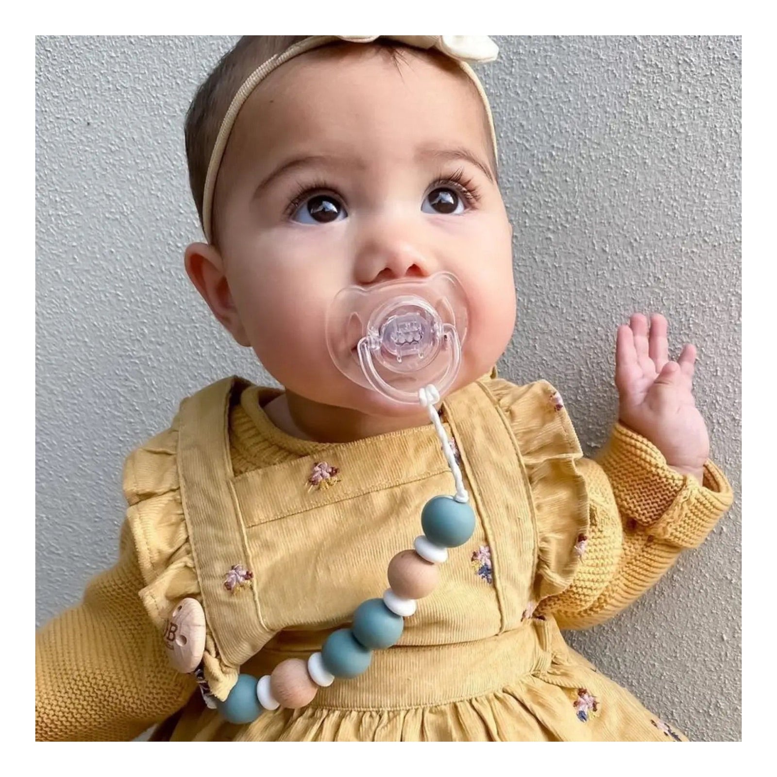 Wooden And Silicone Eco Friendly Pacifier Chain