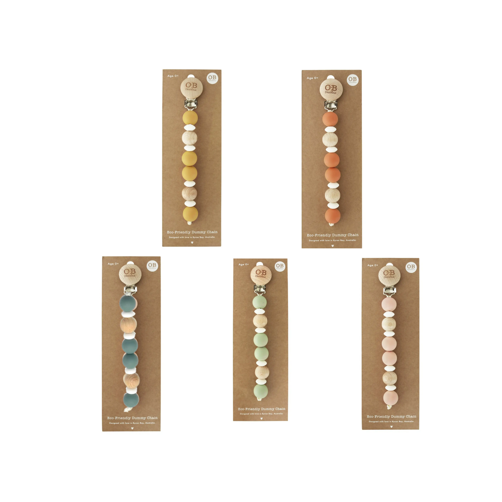 Wooden And Silicone Eco Friendly Pacifier Chain