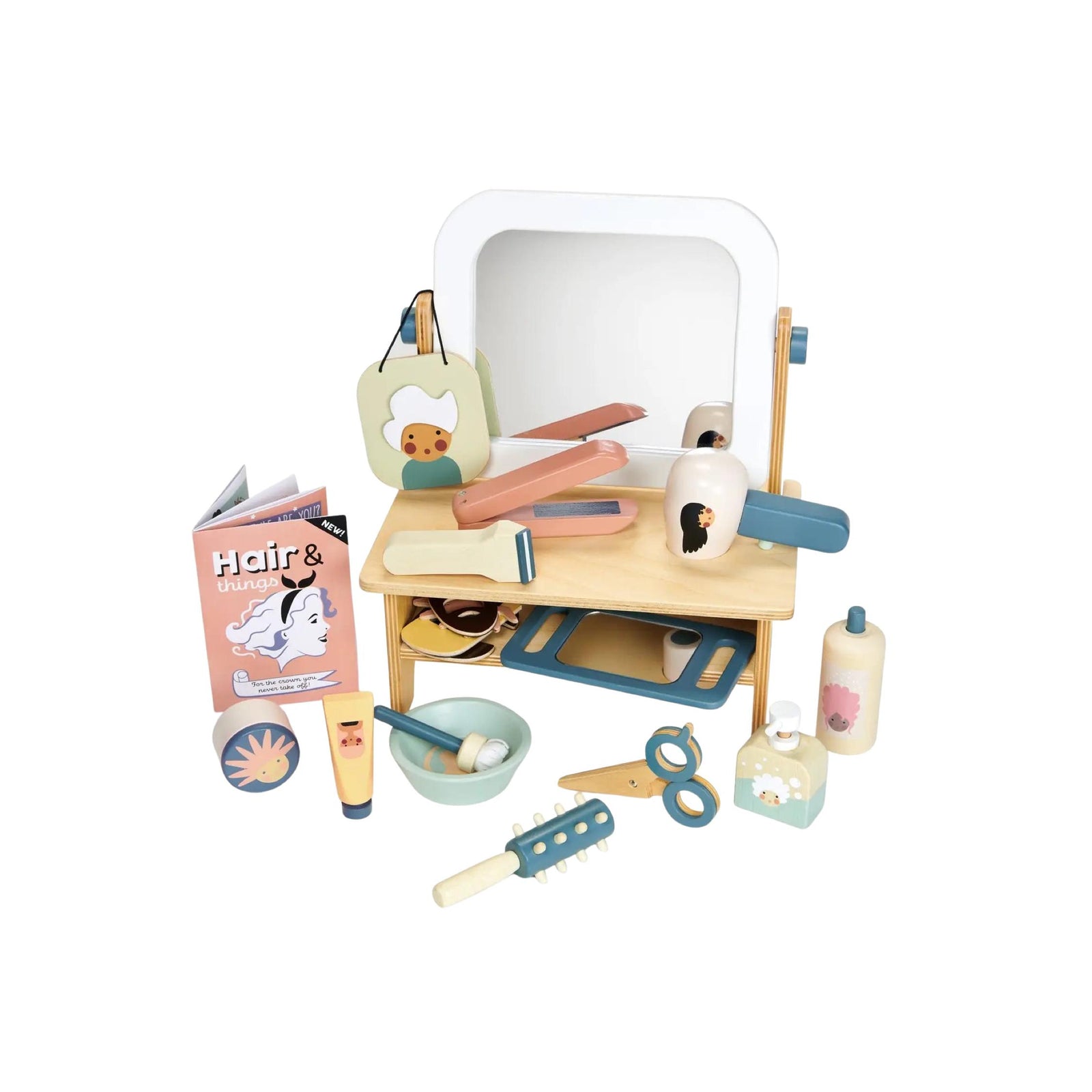 Wooden Hair Salon Play Set