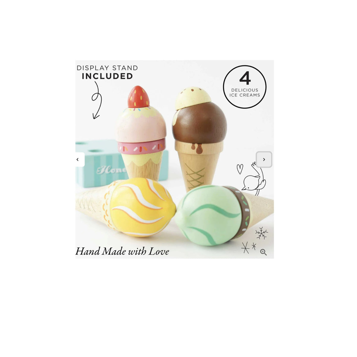 Wooden Ice Cream Cones