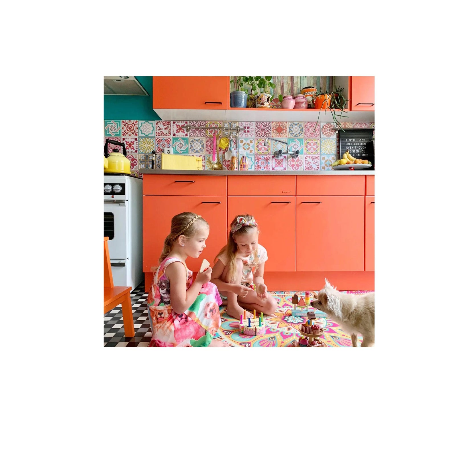 Wooden Rainbow Birthday Cake