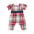 Baby Girl Holiday Tartan Plaid Romper