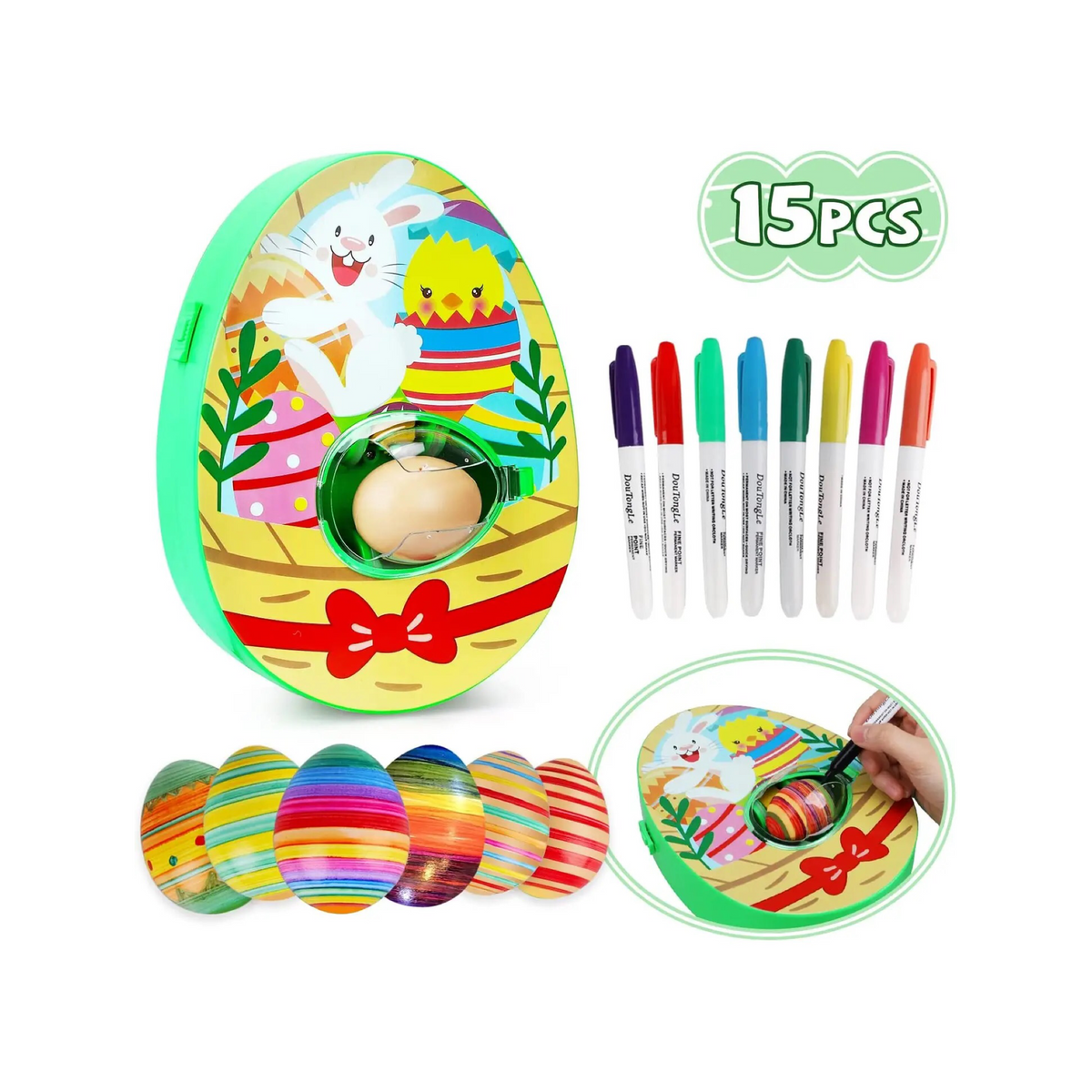 15 Pc Easter Egg Decorating Kit