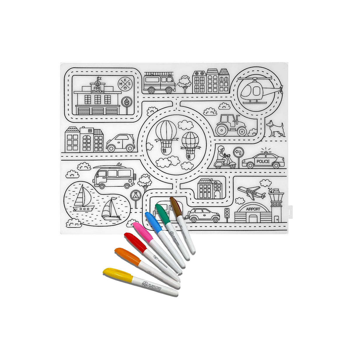 Silicone Reusable Kids Coloring Tablemats