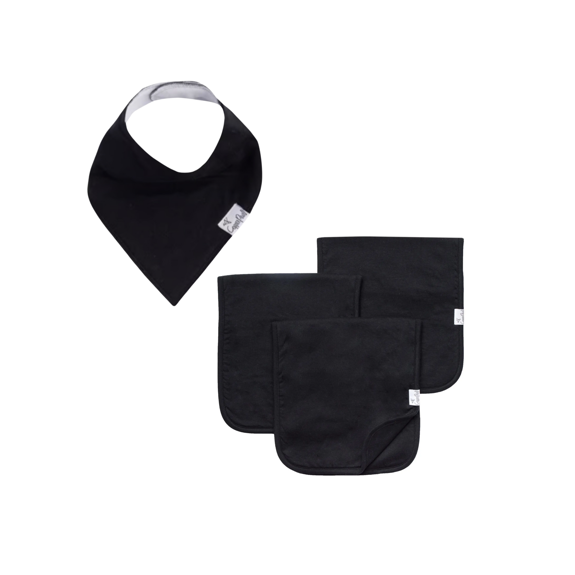 Black Basic Burp Cloth