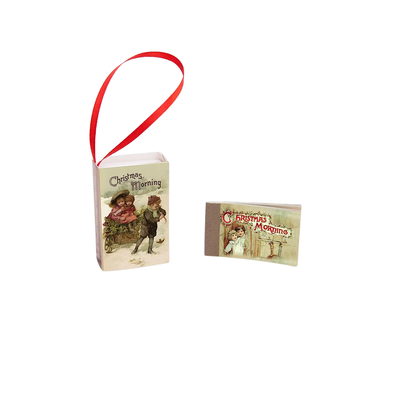 Mini Matchbox Christmas Ornaments With Victorian Poems