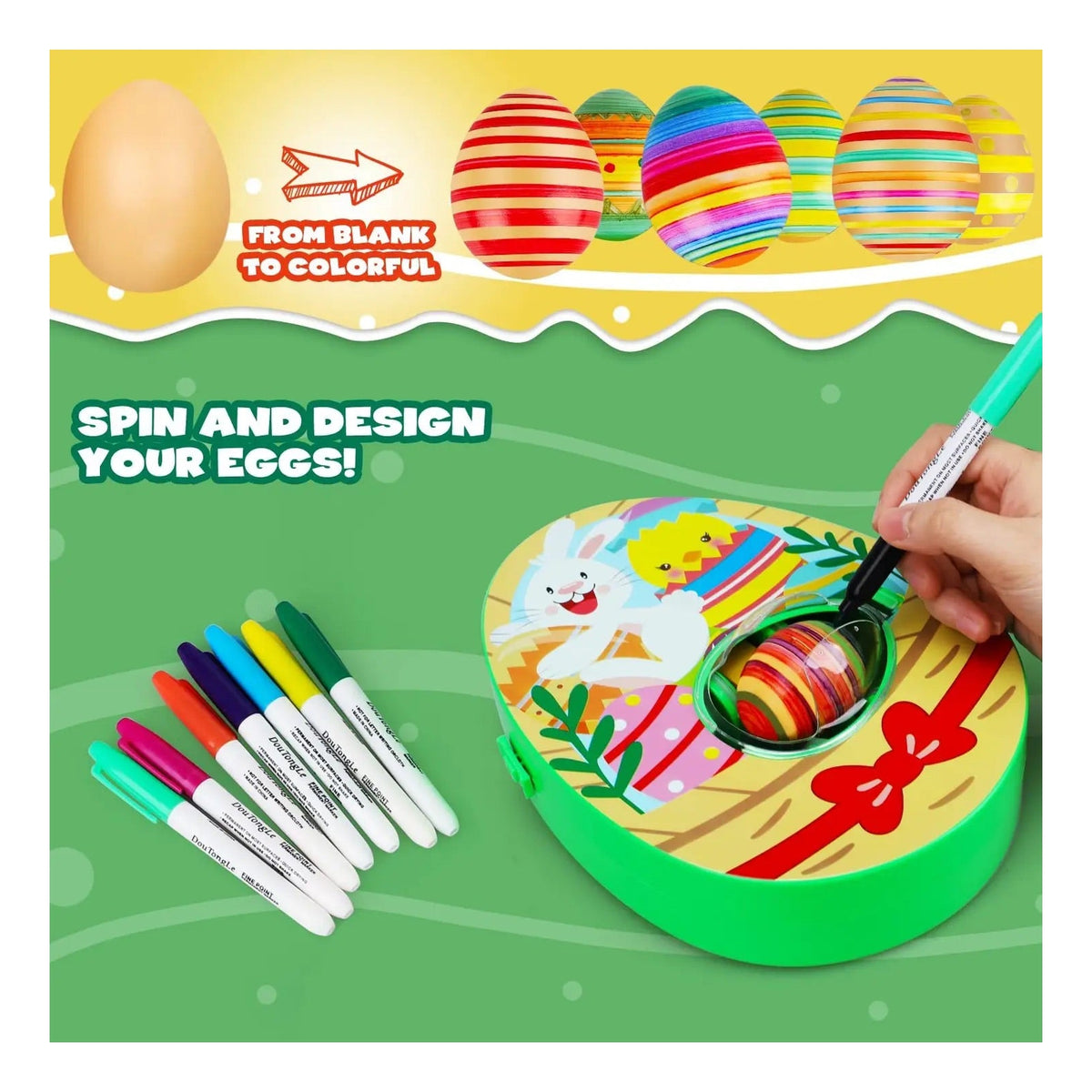 15 Pc Easter Egg Decorating Kit