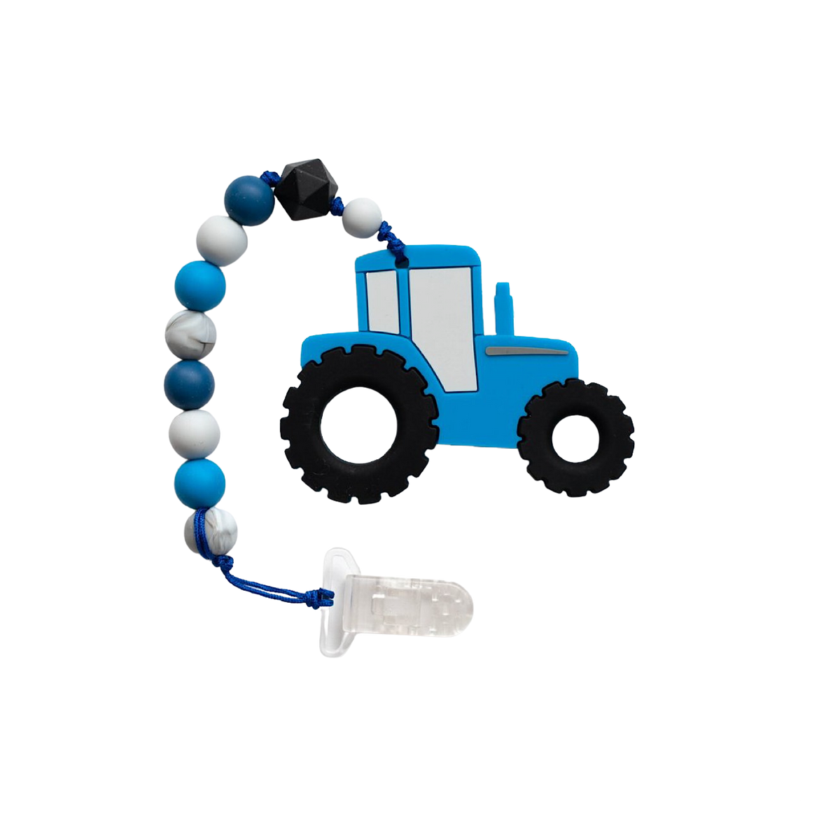 Tractor Silicone Teether With Clip