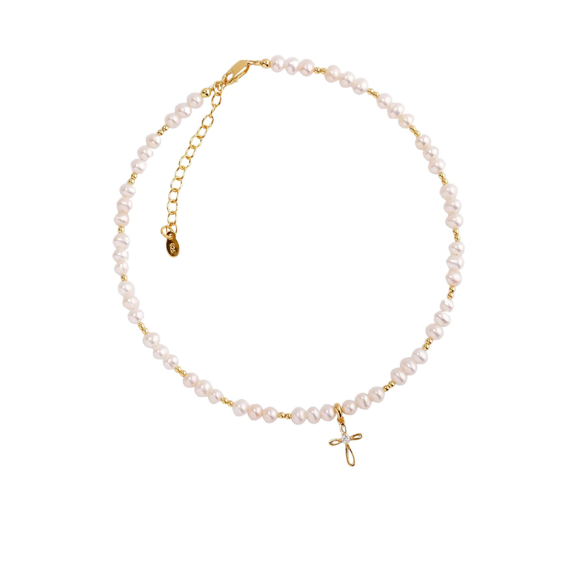 Gold Plated Childrens Cross Necklace