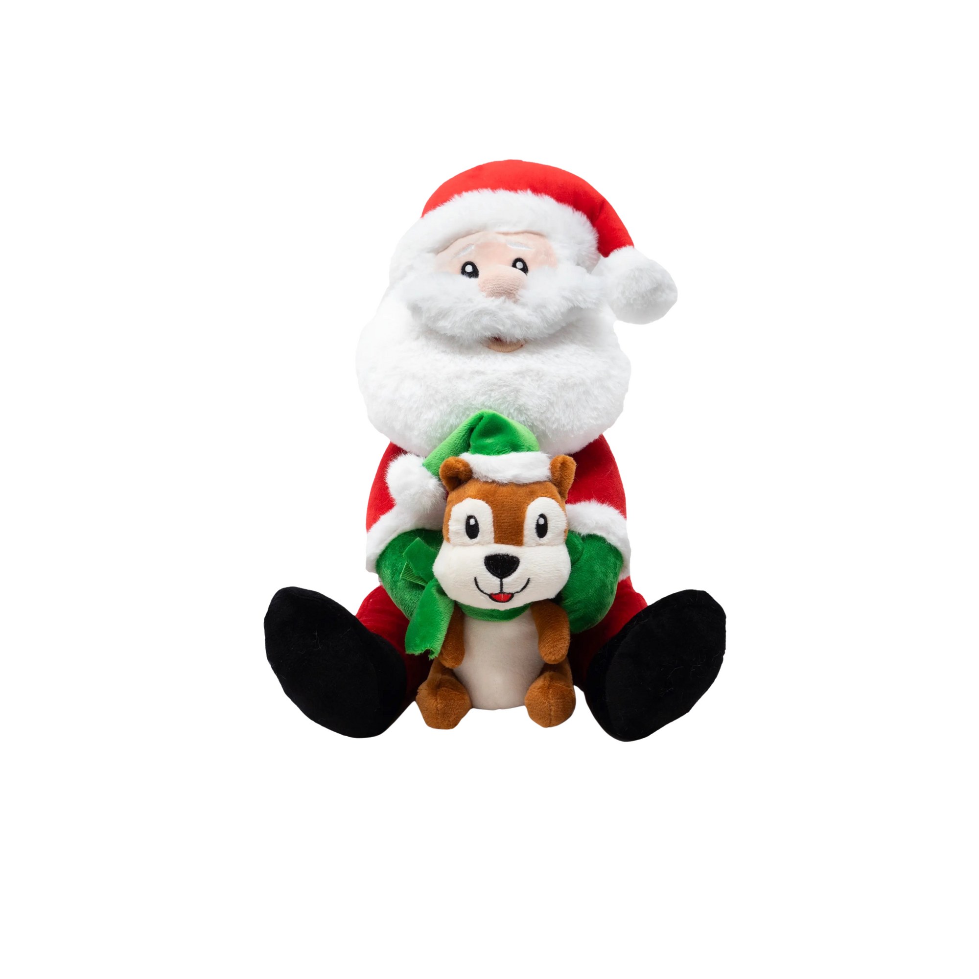 Chip 'n Claus Plush Singing Santa & Chipmunk