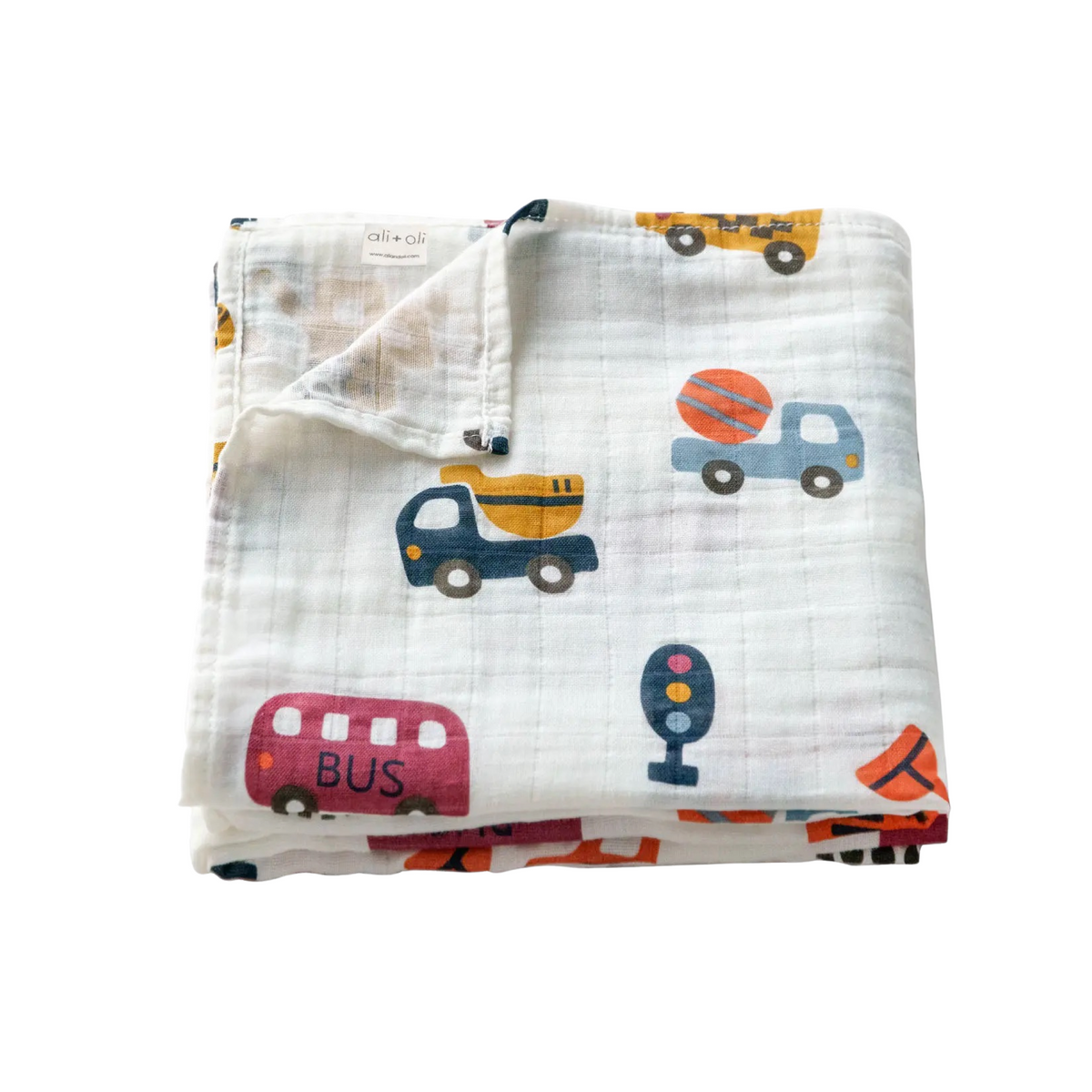 Transport Print Muslin Swaddle