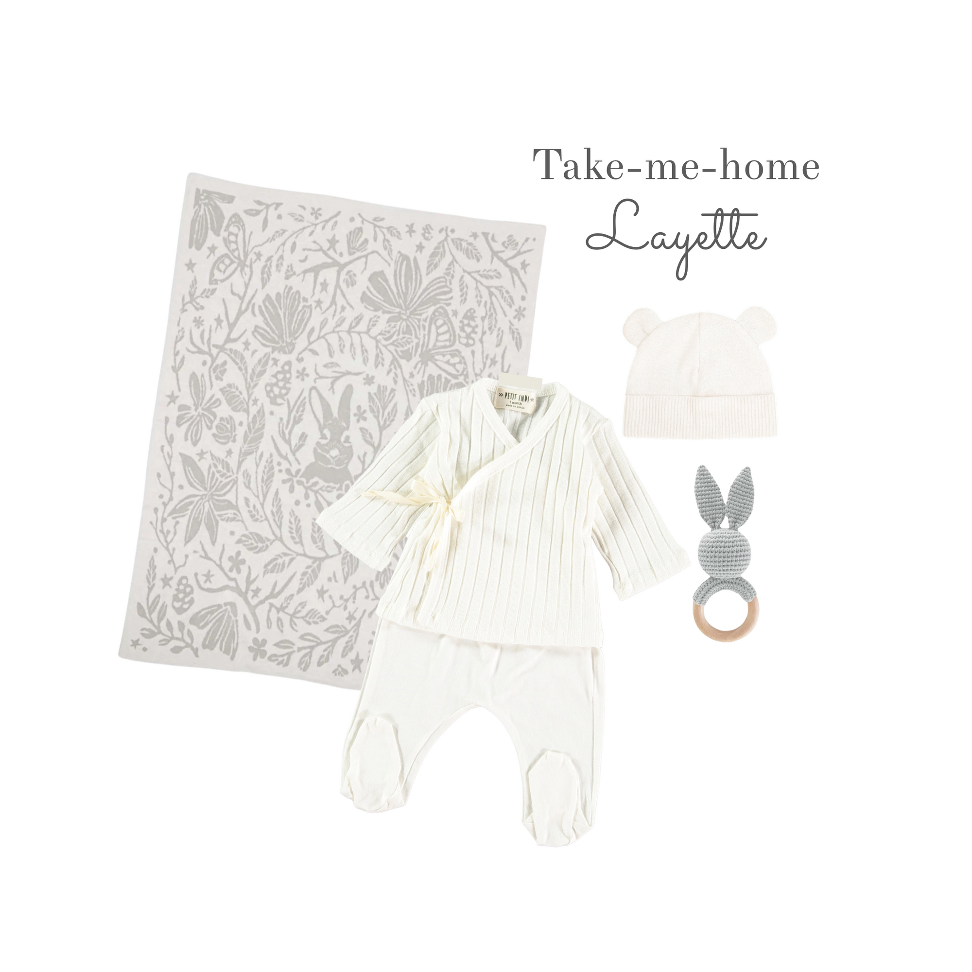 White Kimono Shirt & Pant Newborn Set