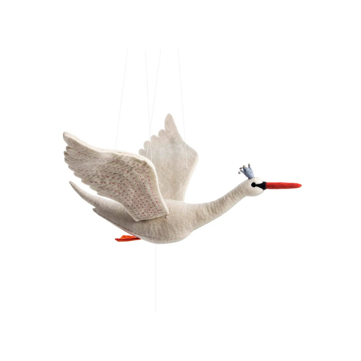 Felted Wool Flapping Swan Mobile