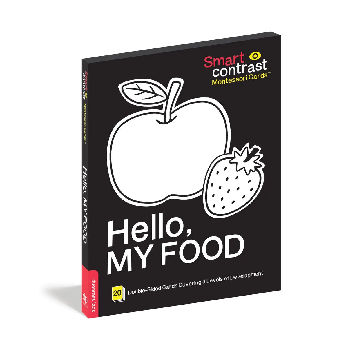 Smart Contrast Montessori Cards: Hello My Food