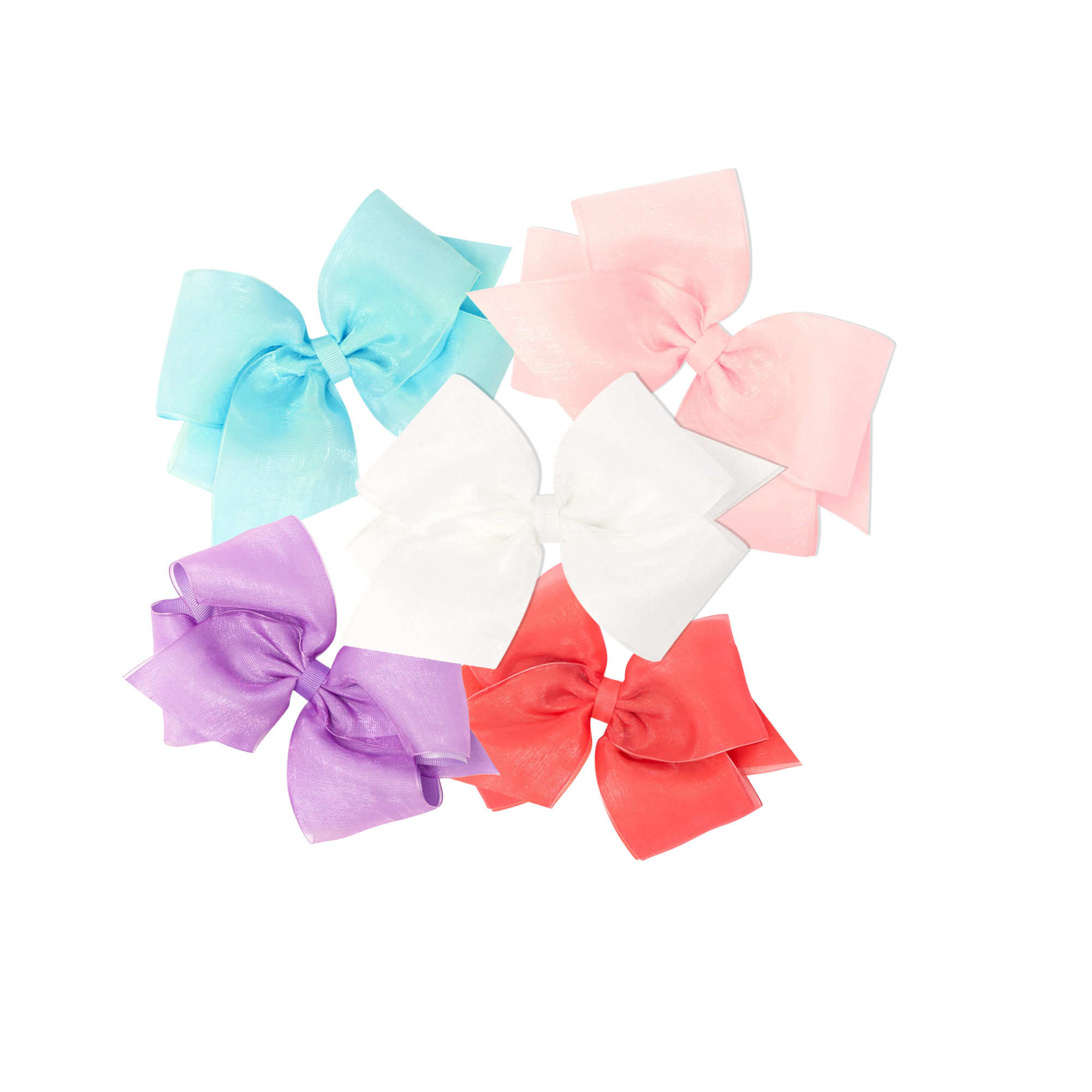 King Grosgrain Organza Overlay Bows