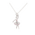Sterling Silver Pink Ballerina Necklace