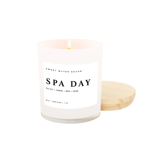 Spa Day Soy Candle Gift Set & Ceramic Tray