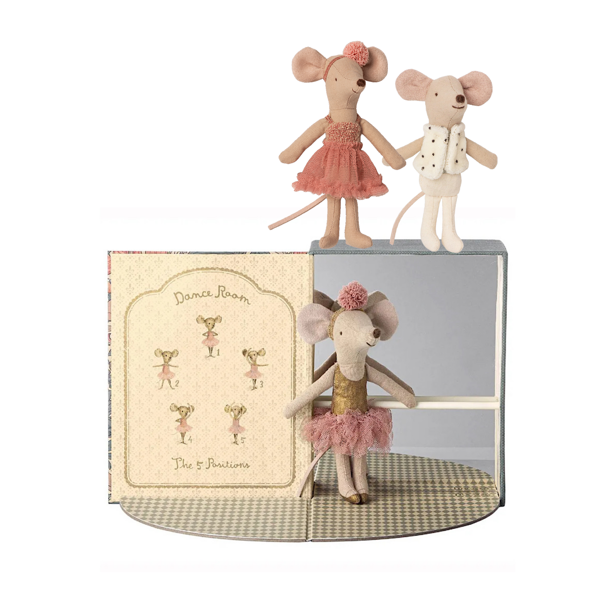 Maileg Little Brother Dancer Mouse in Matchbox