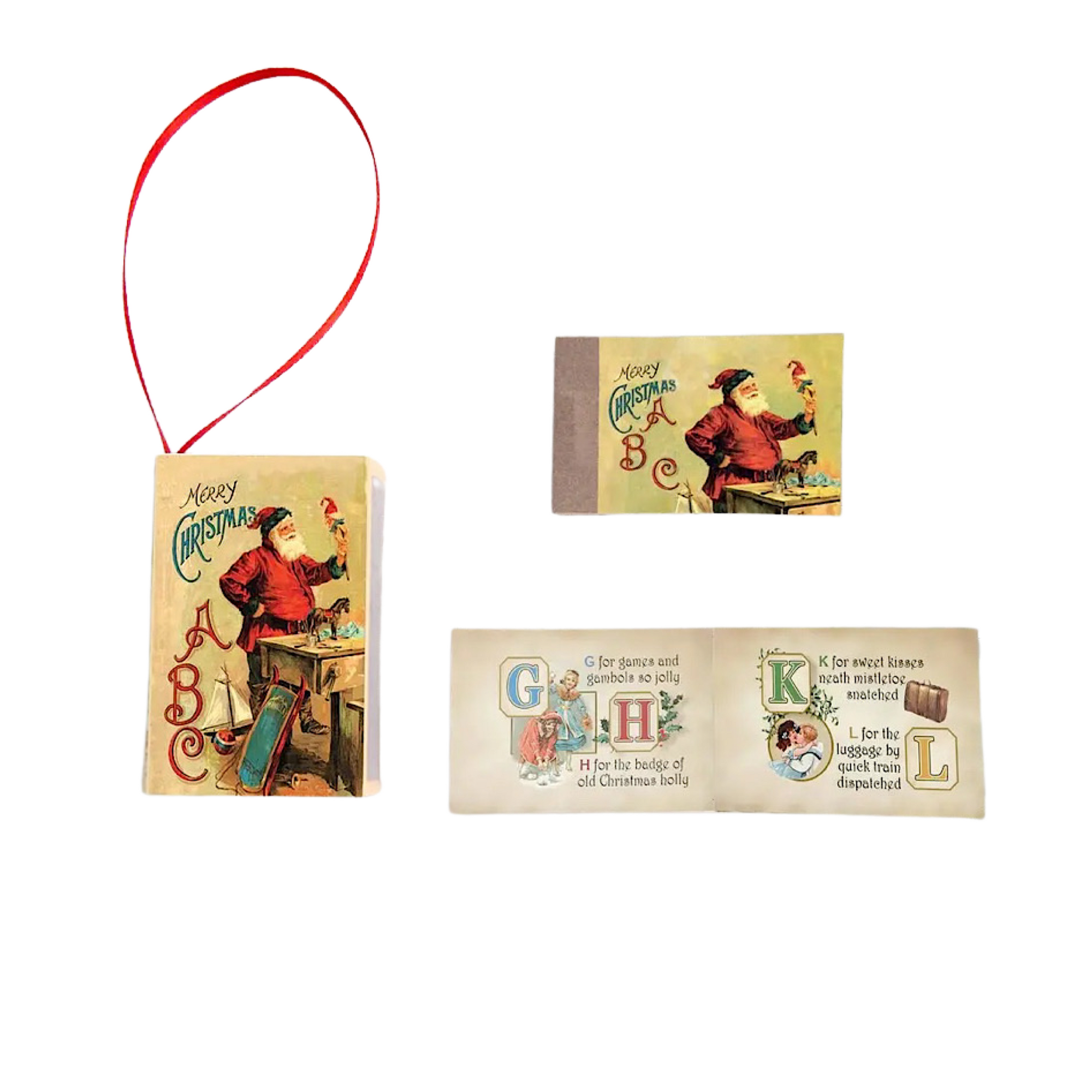 Mini Matchbox Christmas Ornaments With Victorian Poems