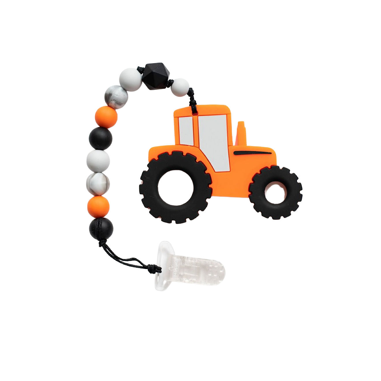 Tractor Silicone Teether With Clip