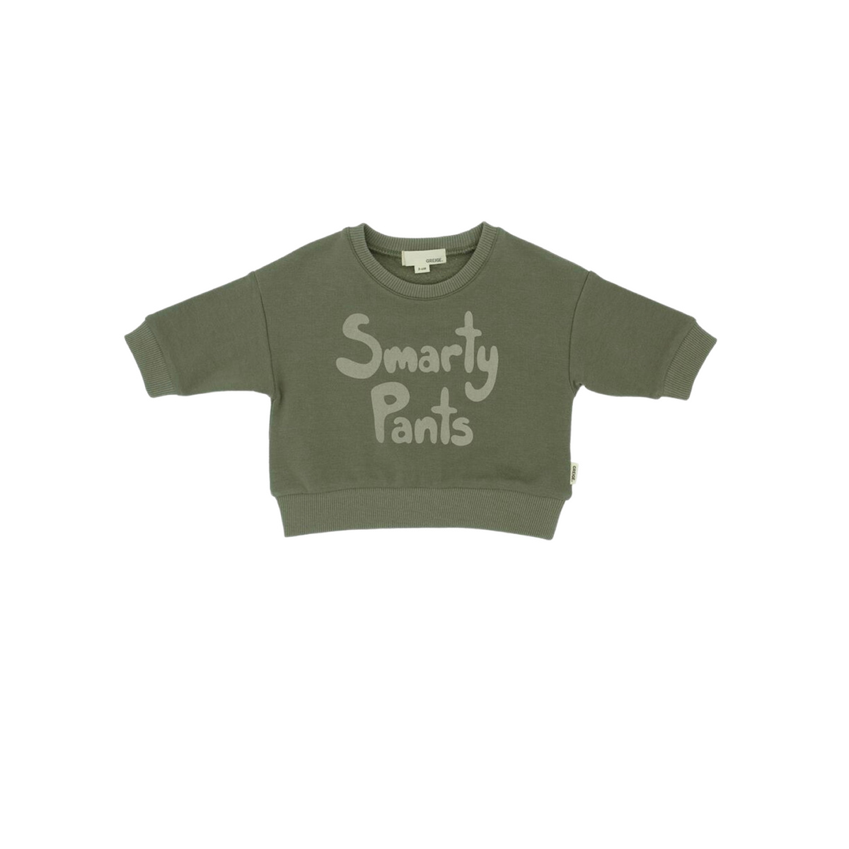 “Smarty Pants” Graphic Bamboo Fleece Sweatshirt - Olive