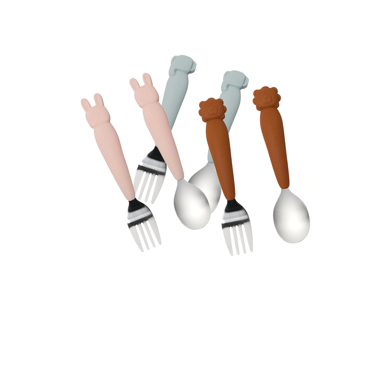 Born To Be Wild Silicone Kids Spoon + Fork Sets