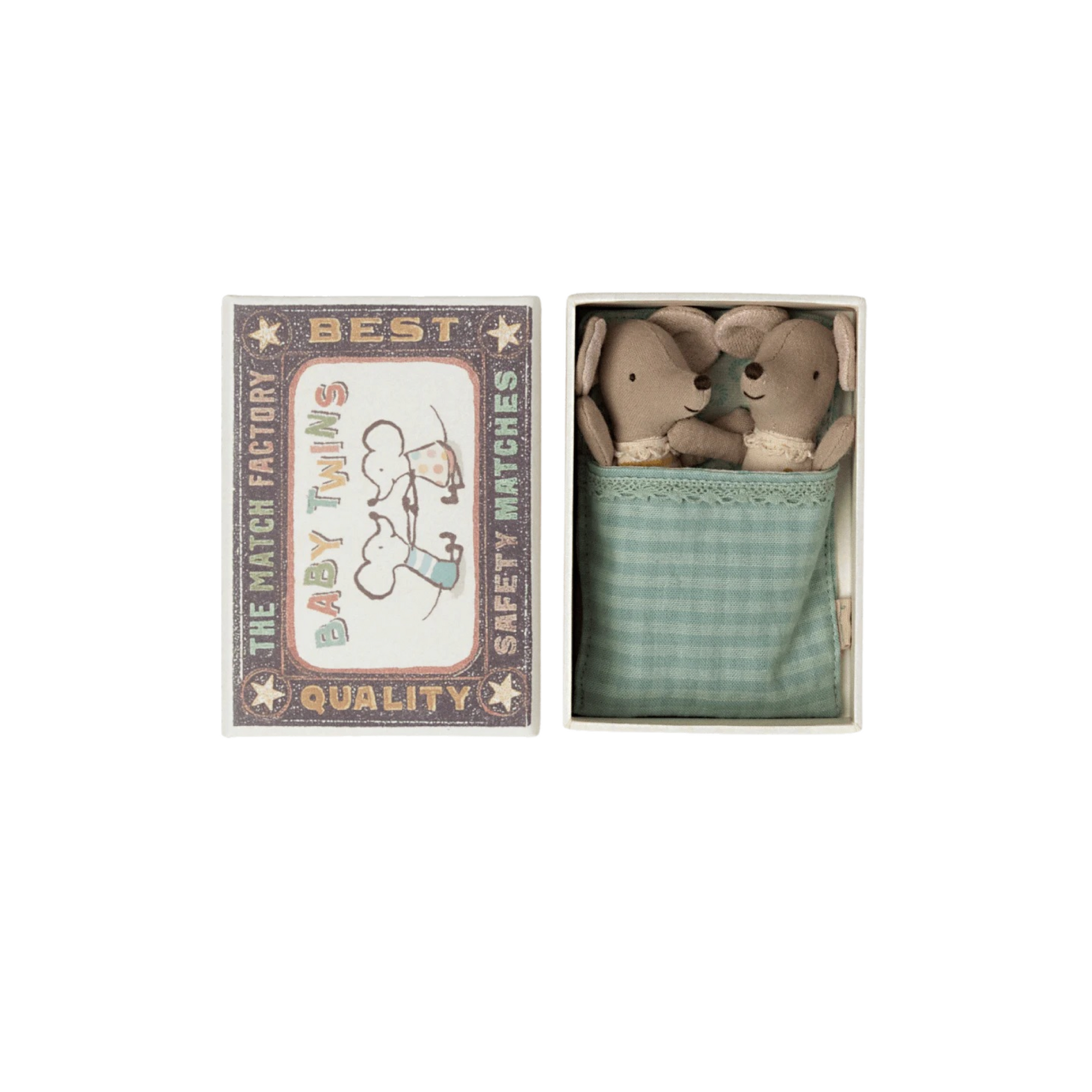 Baby Twin Mice In Matchbox