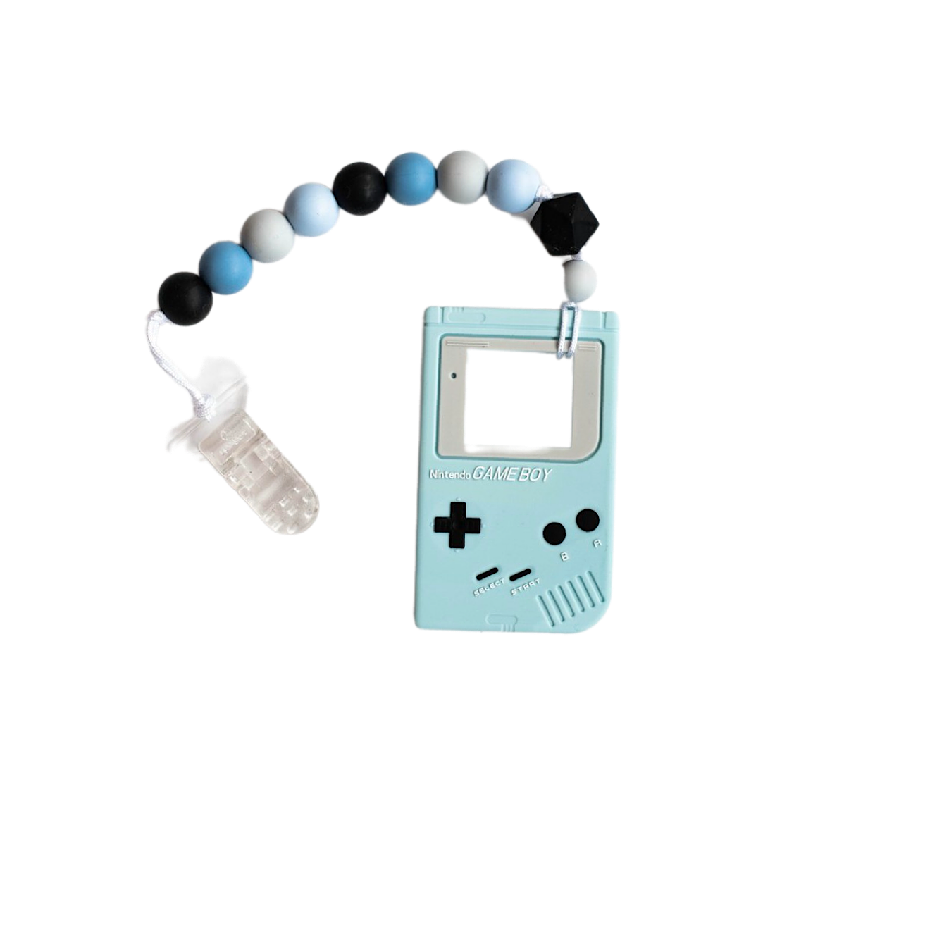 Gameboy Silicone Teether With Clip