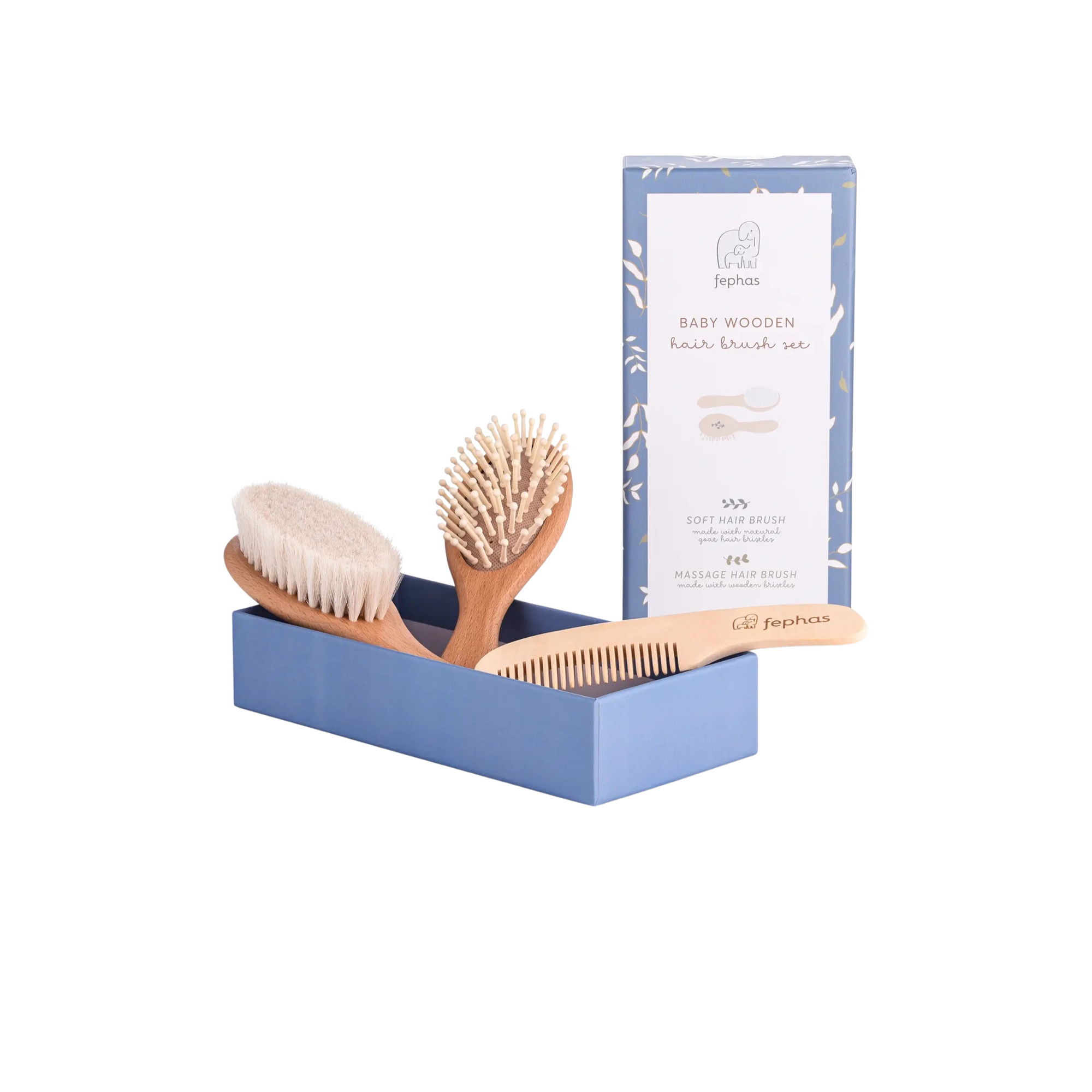 Baby Wooden Hairbrush Set