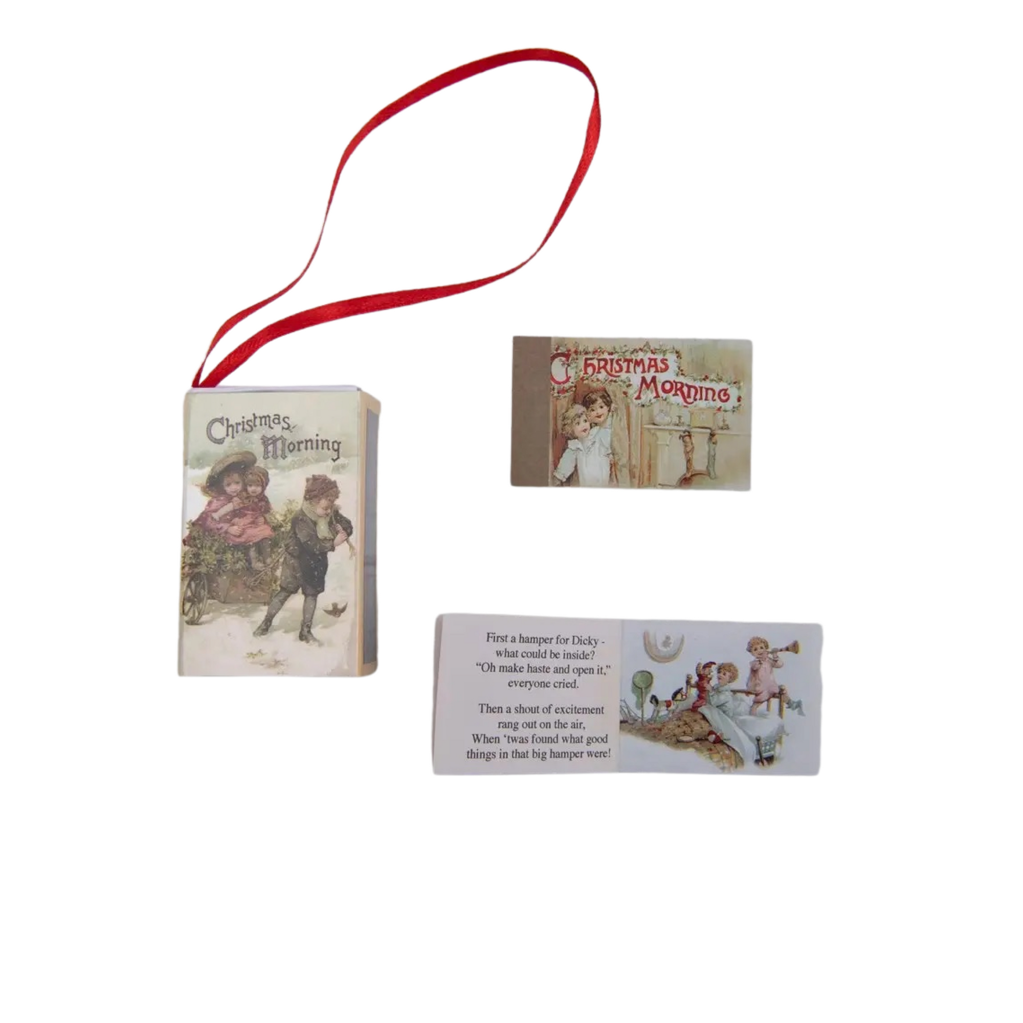 Mini Matchbox Christmas Ornaments With Victorian Poems