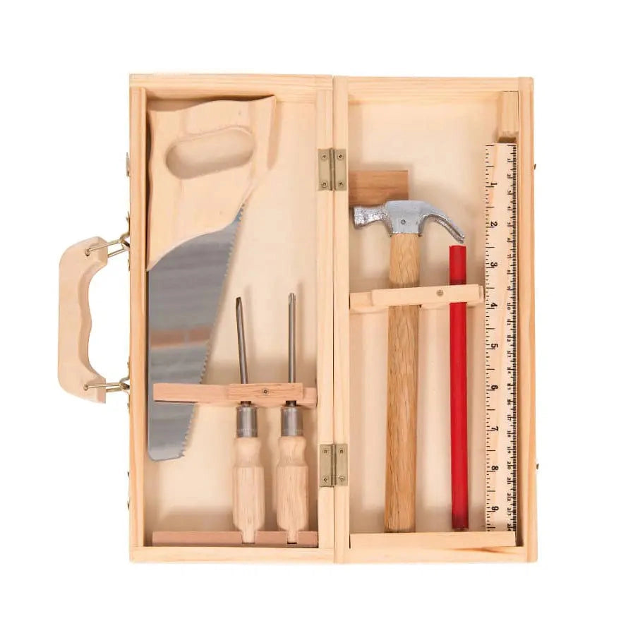 Small Wooden Tool Set Box