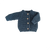 Slate Blue Chunky Garter Stitch  Sweater