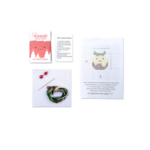 Mini Cross Stitch Kit In A Matchbox - Christmas Robin