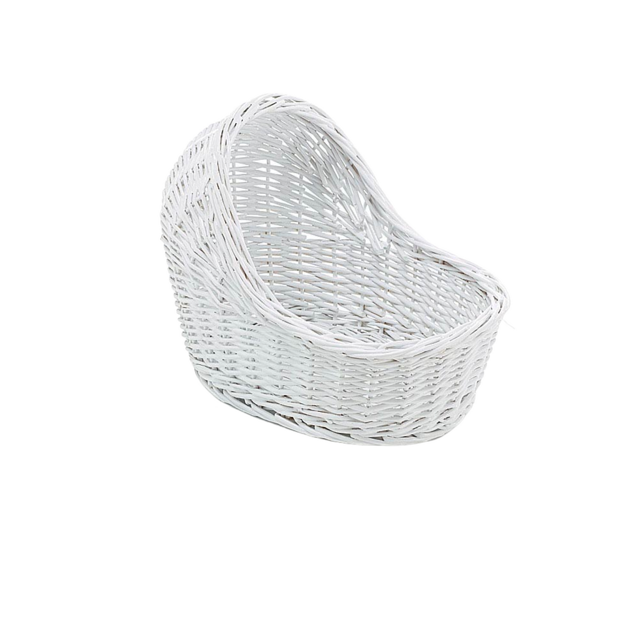 White Wicker Bassinet Gift Basket