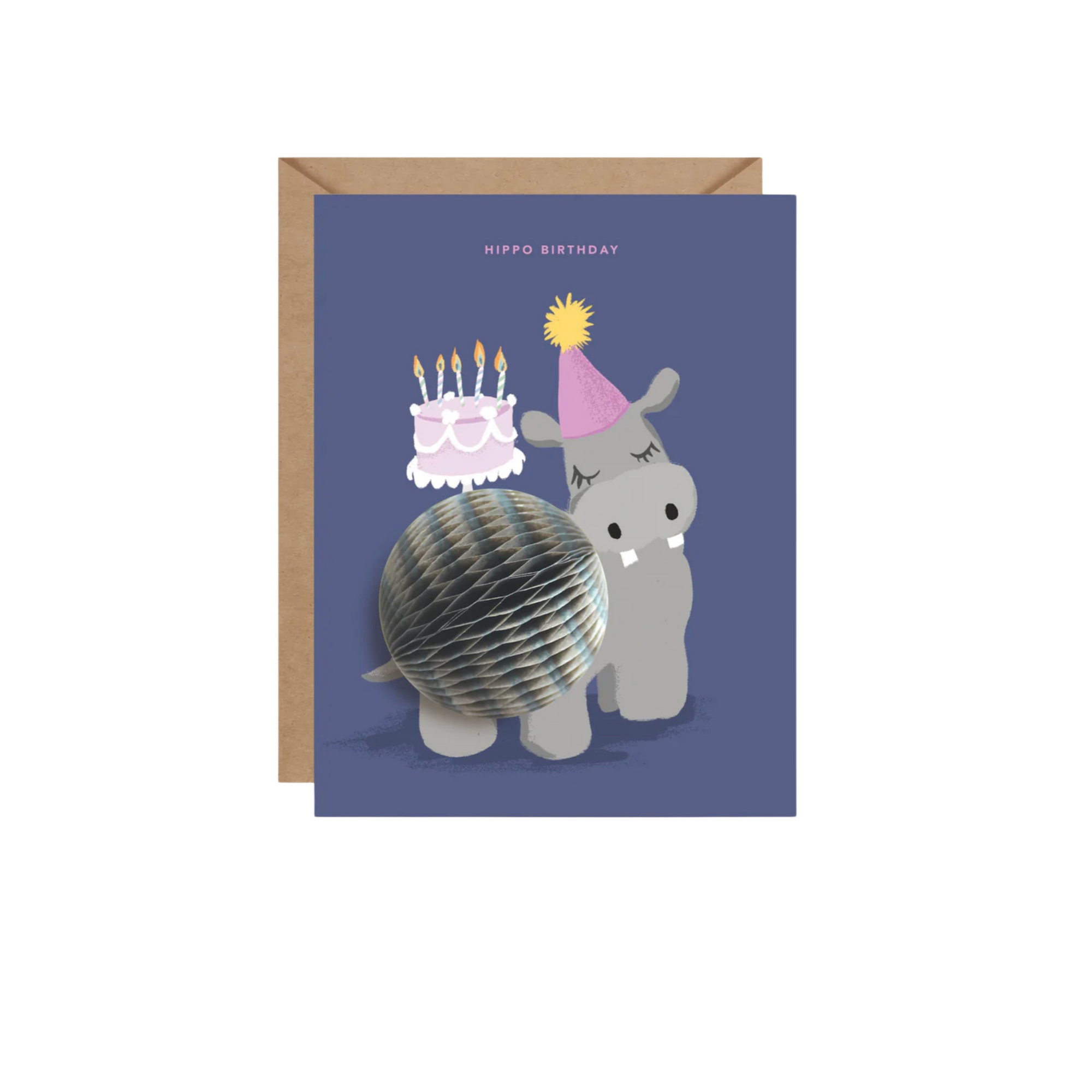 Happy Birthday Hippo Pop-up Card