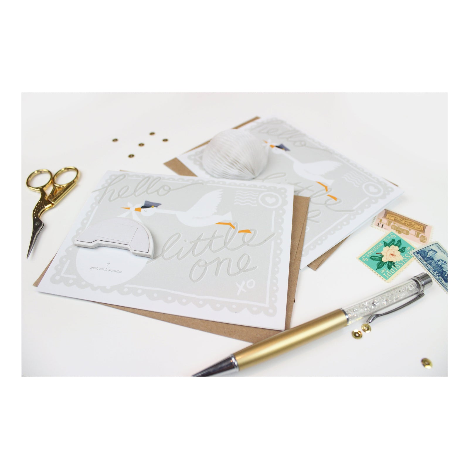 Baby Stork Pop-up Card