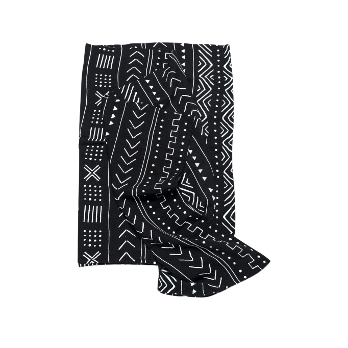 Black Mudcloth Swaddle