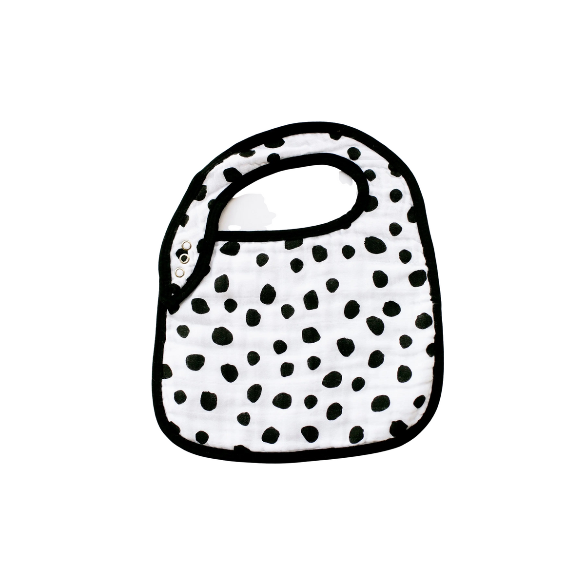 Black + White Organic Cotton Muslin Bibs