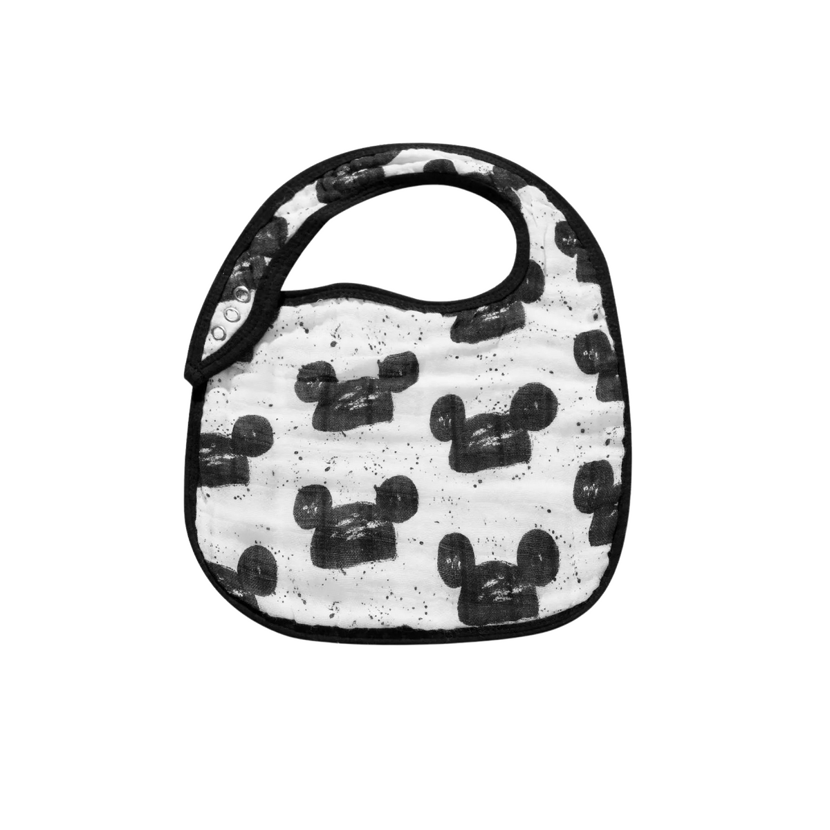 Black + White Organic Cotton Muslin Bibs