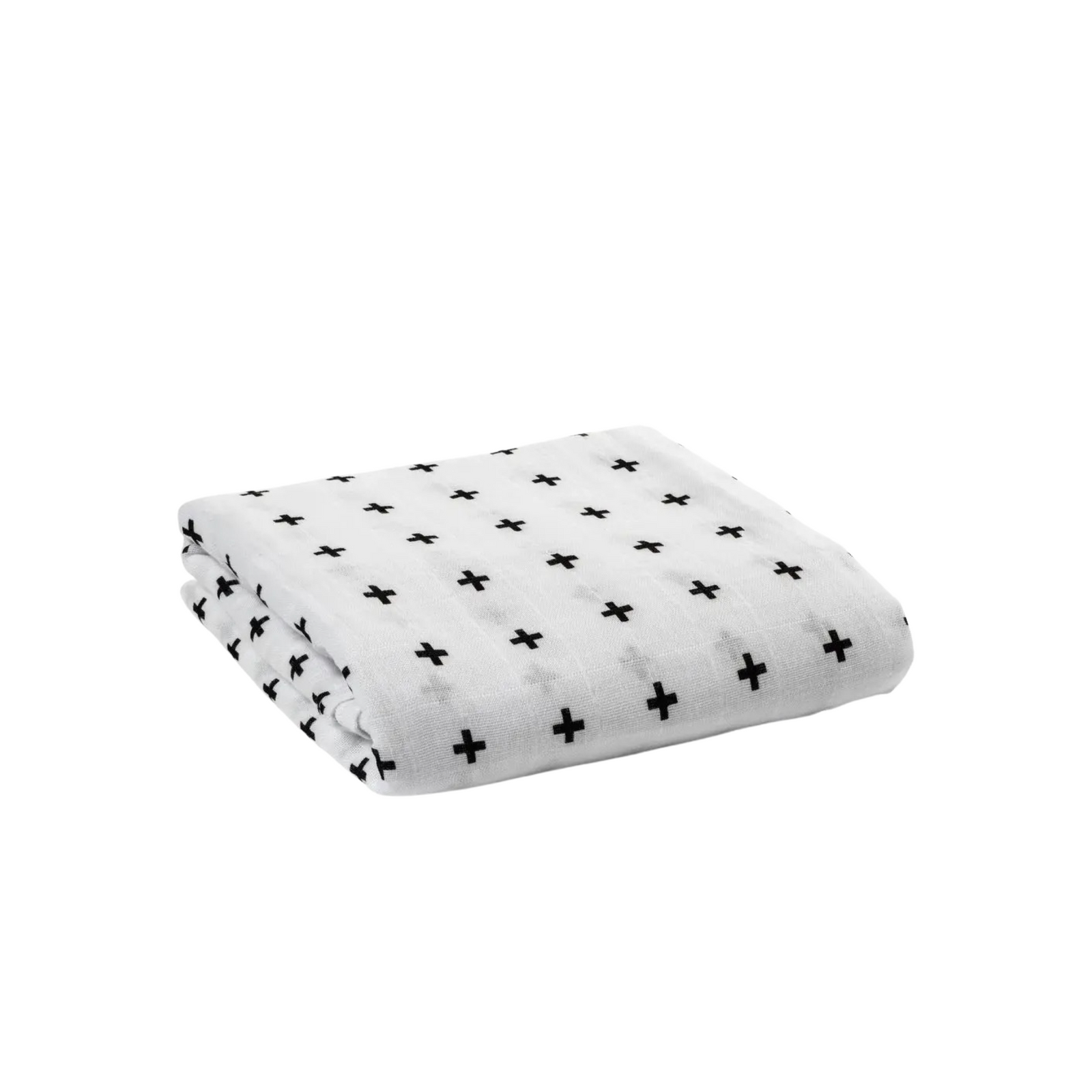 Black + White Organic Cotton Muslin Swaddles