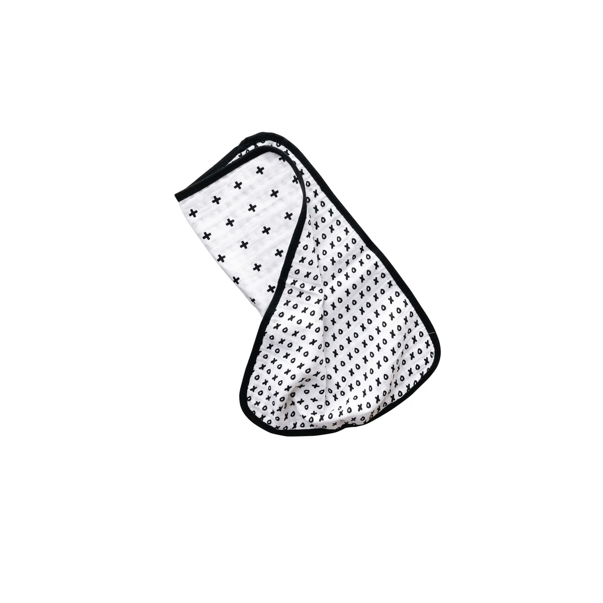 Black & White Reversible Organic Burp Cloths