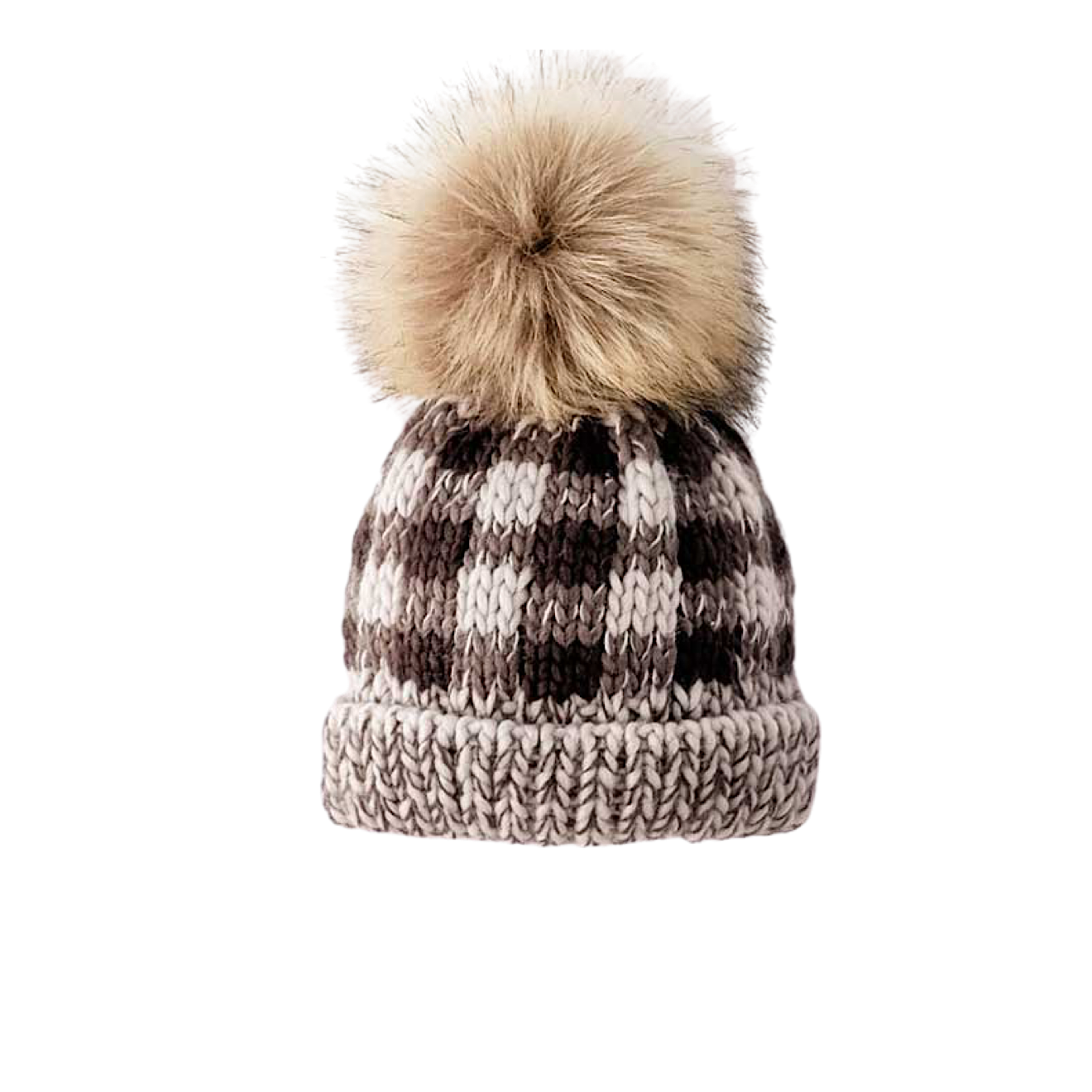 Buffalo Check Pom Beanie Hats