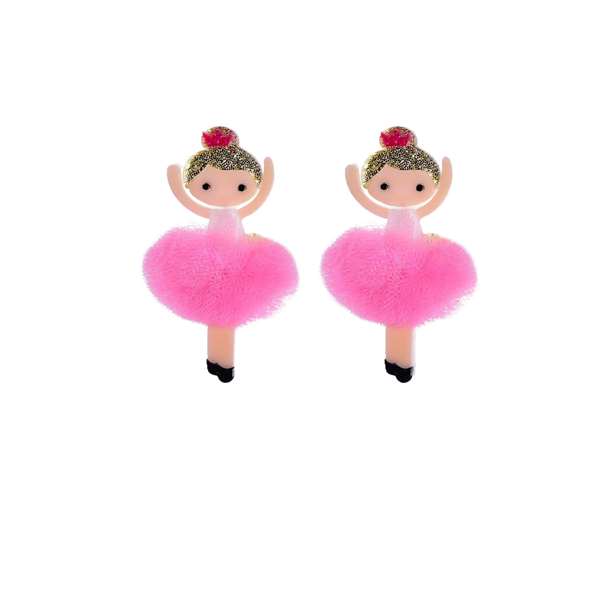 Pink Ballerina Alligator Hair Clips