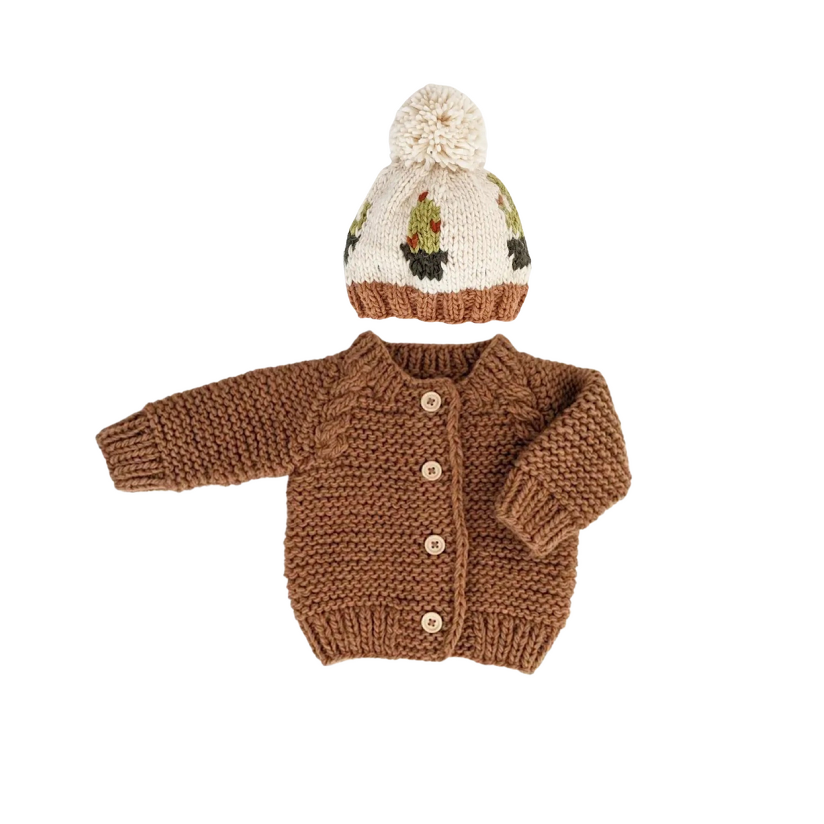 Cactus Knit Pom Beanie Hat